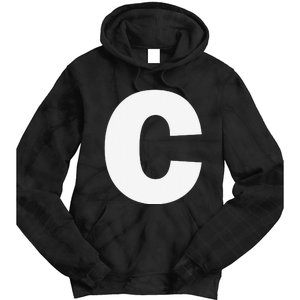 Letter C Capital Alphabet Monogram Initial Tie Dye Hoodie