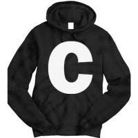 Letter C Capital Alphabet Monogram Initial Tie Dye Hoodie