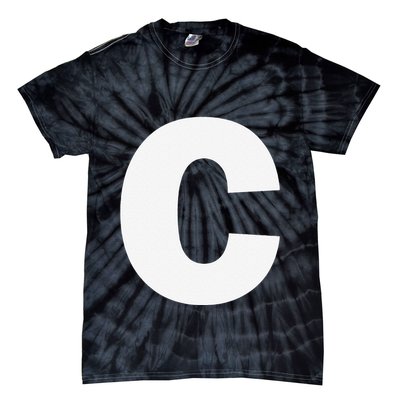Letter C Capital Alphabet Monogram Initial Tie-Dye T-Shirt