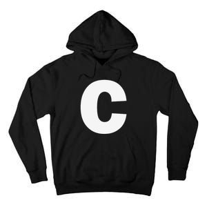 Letter C Capital Alphabet Monogram Initial Tall Hoodie