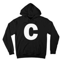 Letter C Capital Alphabet Monogram Initial Tall Hoodie
