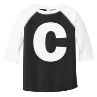Letter C Capital Alphabet Monogram Initial Toddler Fine Jersey T-Shirt