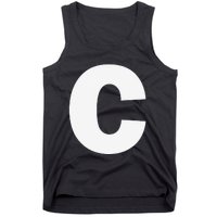 Letter C Capital Alphabet Monogram Initial Tank Top