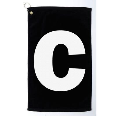 Letter C Capital Alphabet Monogram Initial Golf Towel