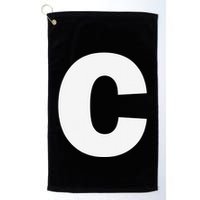 Letter C Capital Alphabet Monogram Initial Golf Towel
