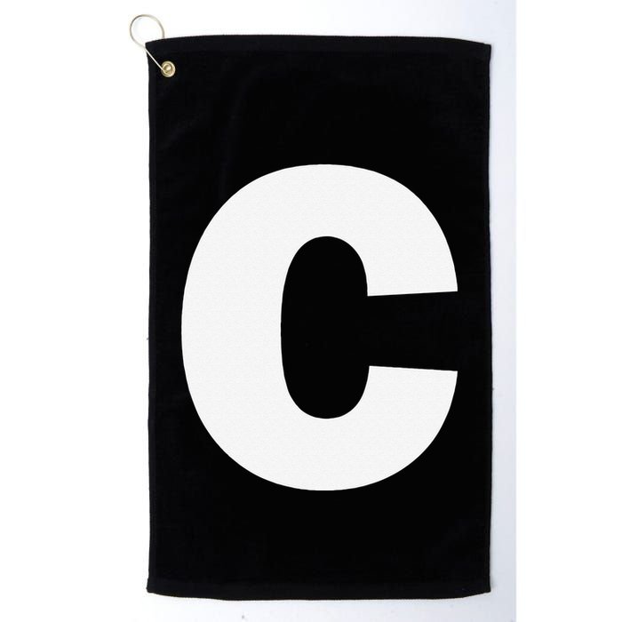Letter C Capital Alphabet Monogram Initial Golf Towel