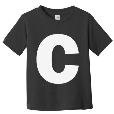 Letter C Capital Alphabet Monogram Initial Toddler T-Shirt