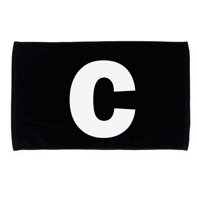 Letter C Capital Alphabet Monogram Initial Microfiber Hand Towel