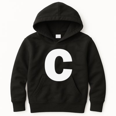 Letter C Capital Alphabet Monogram Initial Kids Hoodie