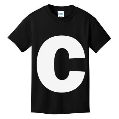 Letter C Capital Alphabet Monogram Initial Kids T-Shirt