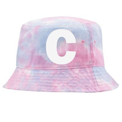 Letter C Capital Alphabet Monogram Initial Tie-Dyed Bucket Hat