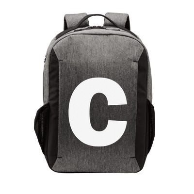 Letter C Capital Alphabet Monogram Initial Vector Backpack
