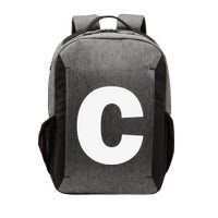 Letter C Capital Alphabet Monogram Initial Vector Backpack