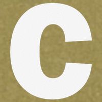Letter C Capital Alphabet Monogram Initial Garment-Dyed Women's Muscle Tee