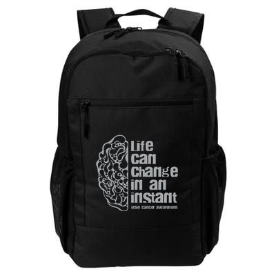 Life Can Change In An Instant Brain Cancer Awareness Daily Commute Backpack