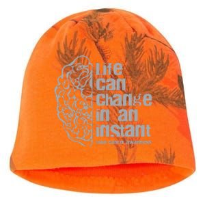 Life Can Change In An Instant Brain Cancer Awareness Kati - Camo Knit Beanie