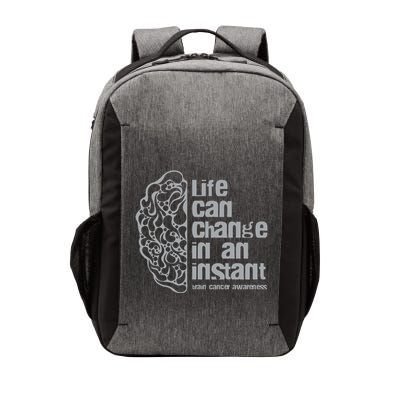Life Can Change In An Instant Brain Cancer Awareness Vector Backpack