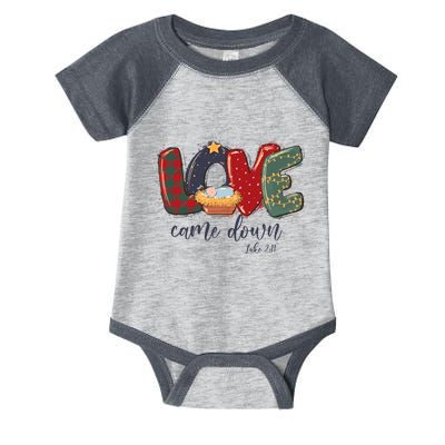 Love Came Down Luke 211 Merry Christmas Jesus Xmas Season Infant Baby Jersey Bodysuit