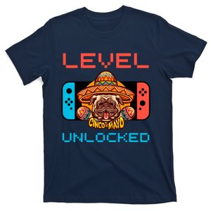 Level Cinco De Mayo Dog Unlocked Video Games T-Shirt