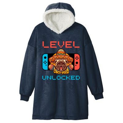 Level Cinco De Mayo Dog Unlocked Video Games Hooded Wearable Blanket