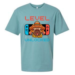 Level Cinco De Mayo Dog Unlocked Video Games Sueded Cloud Jersey T-Shirt