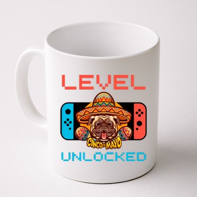 Level Cinco De Mayo Dog Unlocked Video Games Coffee Mug