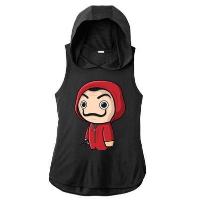 La Casa De Papel Heist Ladies PosiCharge Tri-Blend Wicking Draft Hoodie Tank