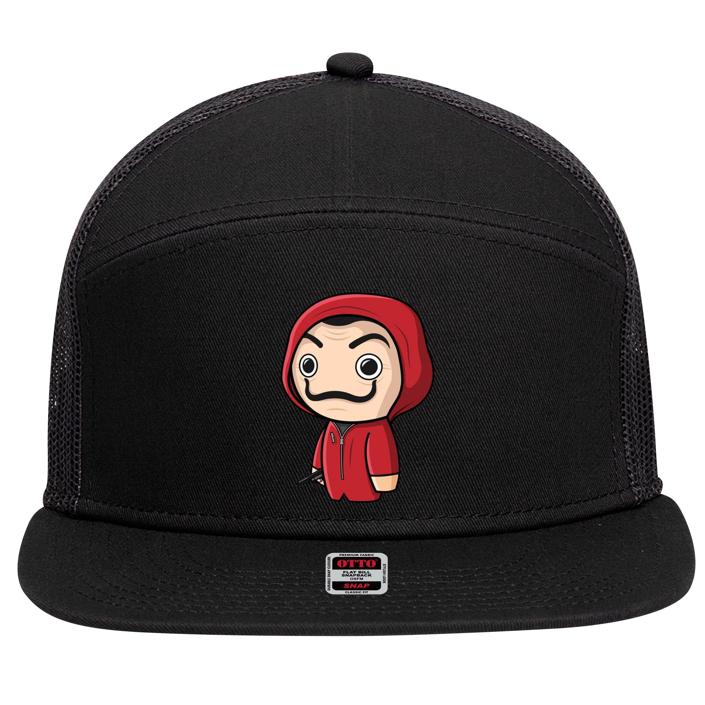 La Casa De Papel Heist 7 Panel Mesh Trucker Snapback Hat