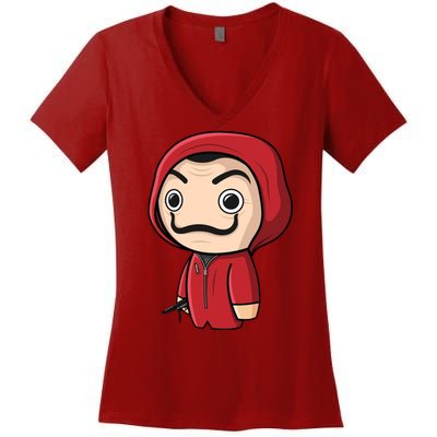 La Casa De Papel Heist Women's V-Neck T-Shirt