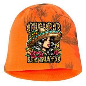 Leopard Cinco De Mayo Girl Mexican Fiesta 5 De Mayo Kati - Camo Knit Beanie