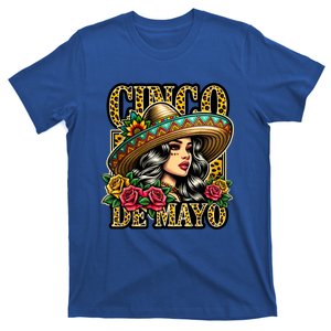 Leopard Cinco De Mayo Girl Mexican Fiesta 5 De Mayo T-Shirt