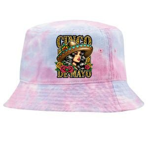 Leopard Cinco De Mayo Girl Mexican Fiesta 5 De Mayo Tie-Dyed Bucket Hat