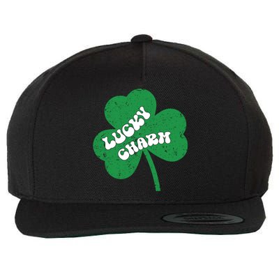 Lucky Clover Distressed Wool Snapback Cap