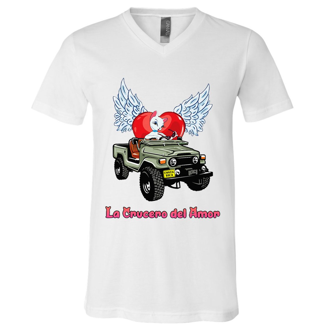 La Crucero Del Amor Costa Rica Kitten Cat Pretty Cruiser V-Neck T-Shirt