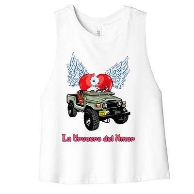 La Crucero Del Amor Costa Rica Kitten Cat Pretty Cruiser Women's Racerback Cropped Tank