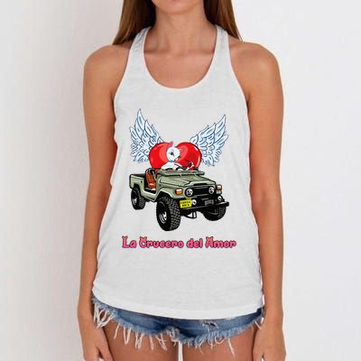 La Crucero Del Amor Costa Rica Kitten Cat Pretty Cruiser Women's Knotted Racerback Tank