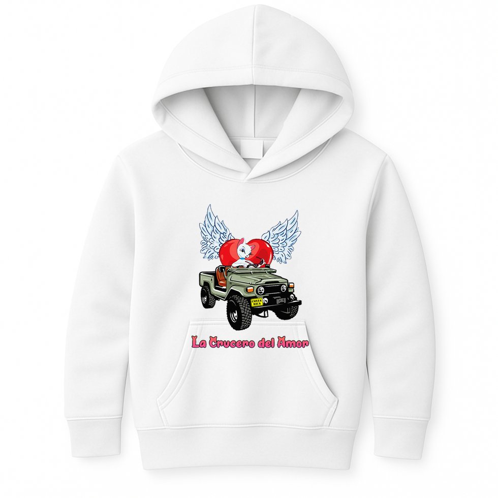 La Crucero Del Amor Costa Rica Kitten Cat Pretty Cruiser Kids Hoodie