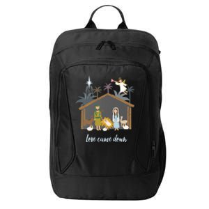 Love Came Down Christian Christmas Nativity Ger Jesus Cool Gift City Backpack