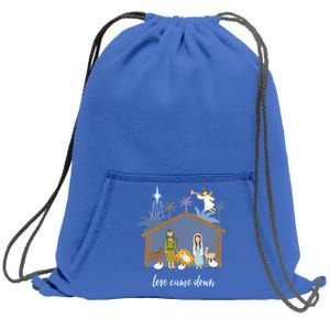 Love Came Down Christian Christmas Nativity Ger Jesus Cool Gift Sweatshirt Cinch Pack Bag