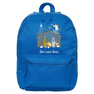 Love Came Down Christian Christmas Nativity Ger Jesus Cool Gift 16 in Basic Backpack