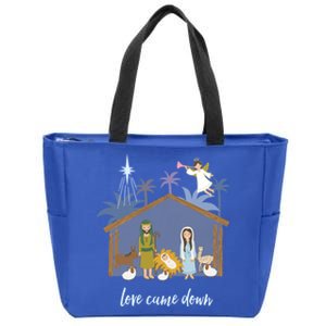 Love Came Down Christian Christmas Nativity Ger Jesus Cool Gift Zip Tote Bag