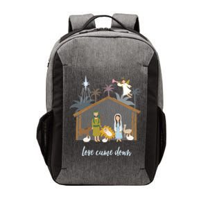 Love Came Down Christian Christmas Nativity Ger Jesus Cool Gift Vector Backpack