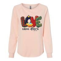 Love Came Down Luke 211 Baby Jesus Christmas Christian Womens California Wash Sweatshirt