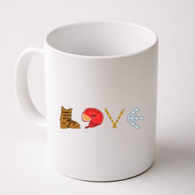 LOVE Cute Downhill Snow Skiing Winter Sports Alpine Ski Coffee Mug