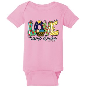 Love Came Down Luke 211 Baby Jesus Christmas Family Pajamas Baby Bodysuit