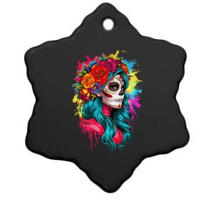 La CatrinaS Dia De Los Muertos Tribute Ceramic Star Ornament