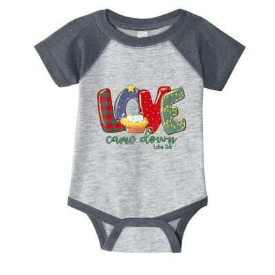 Love Came Down Luke 211 Merry Christmas Baby Jesus Infant Baby Jersey Bodysuit