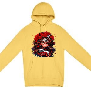 La Catrina Dia De Los Muertos Day Of The Dead Sugar Skull Premium Pullover Hoodie