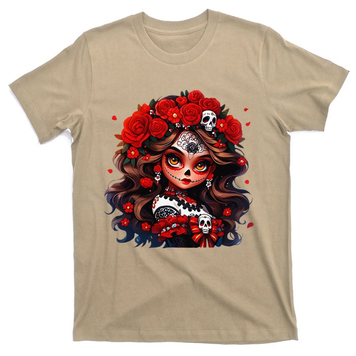 La Catrina Dia De Los Muertos Day Of The Dead Sugar Skull T-Shirt