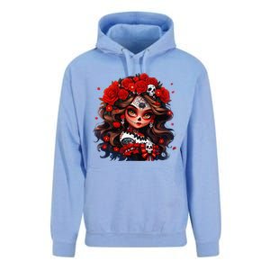 La Catrina Dia De Los Muertos Day Of The Dead Sugar Skull Unisex Surf Hoodie